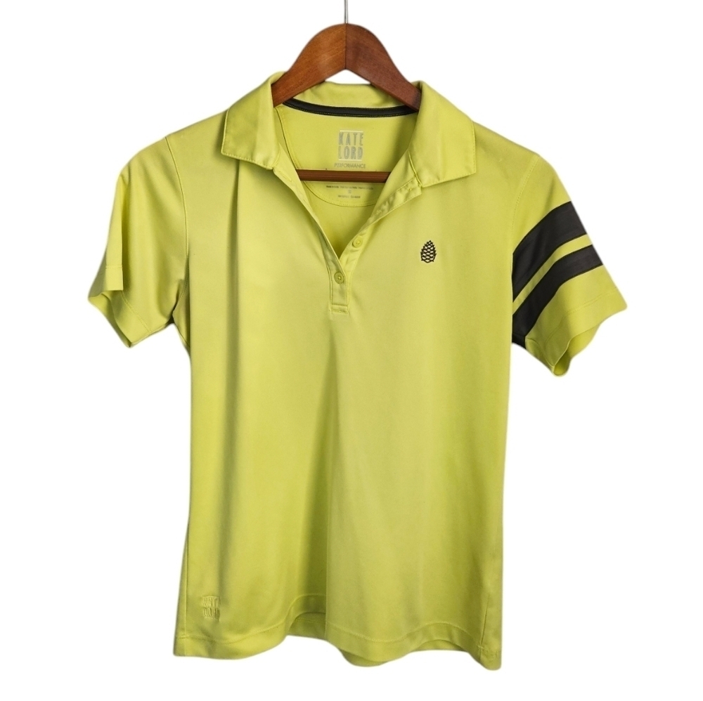 Kate Lord Wicking Short Sleeve Collared Performance Top, medium